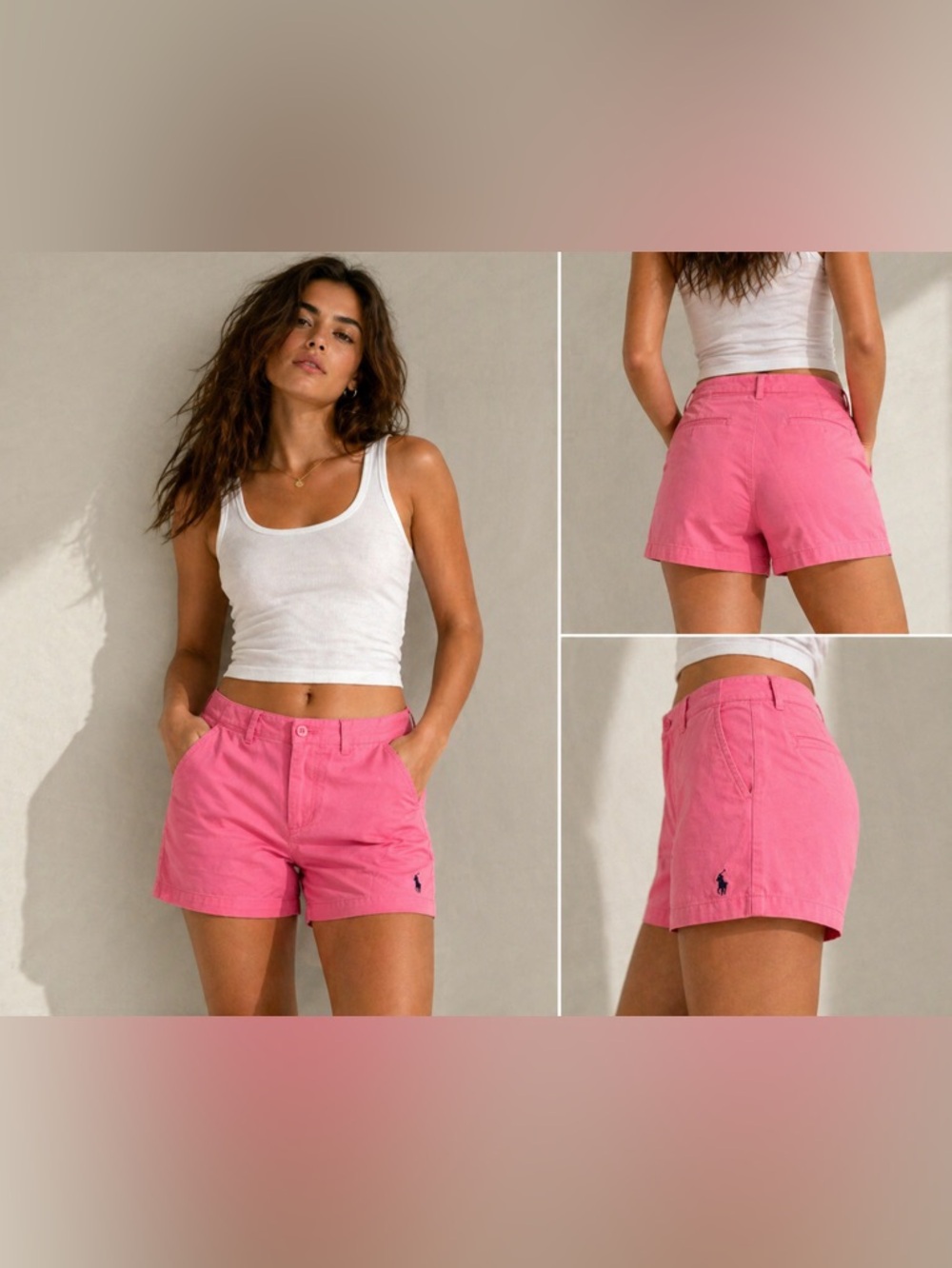 Ralph Lauren Pink Cotton Chino Bermudas size 4